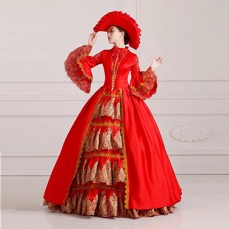 Court Costume Stage Wear European Skirt Princess Clothing