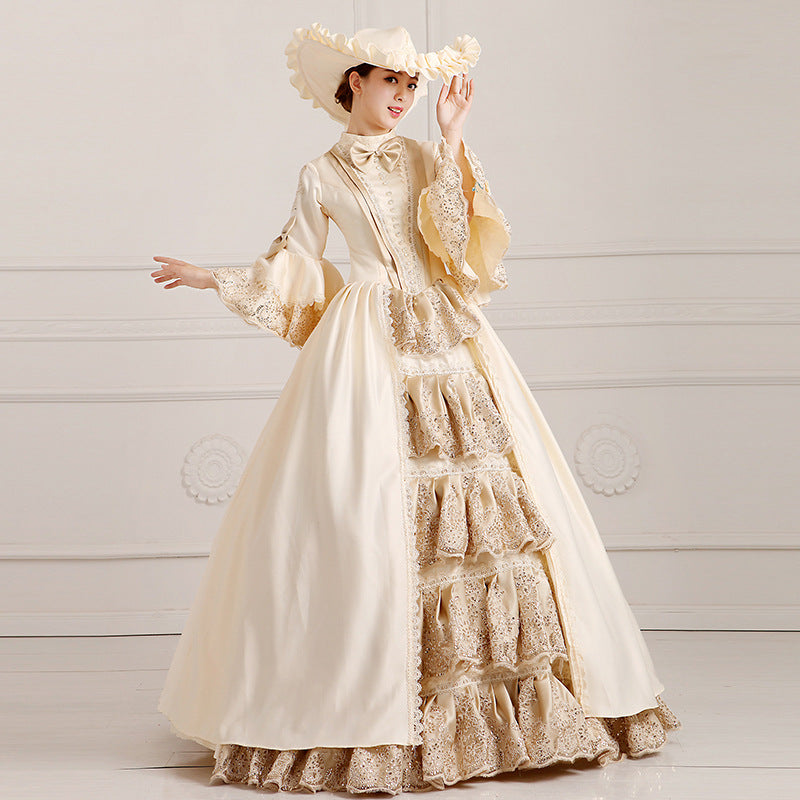 Court Costume Stage Wear European Skirt Princess Clothing