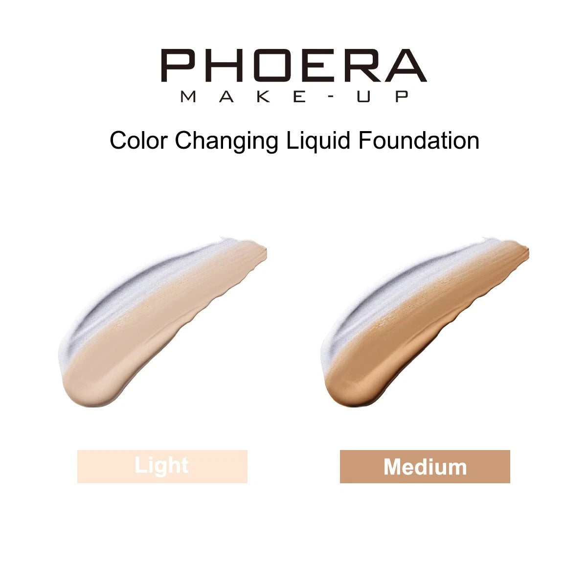 PHOERA Color Changing Liquid Foundation | Full Coverage | Light/Medium Shade