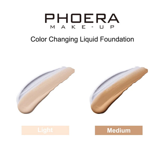 PHOERA Color Changing Liquid Foundation | Full Coverage | Light/Medium Shade