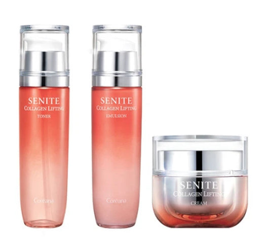Coreana Senite Collagen Lifting 3pcs Set Anti-Aging Lifting Wrinkles K-Beauty